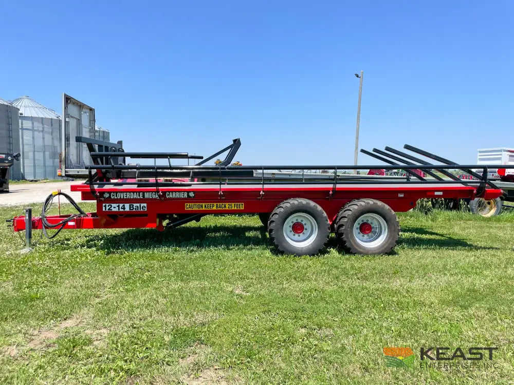 Cloverdale 12-14 Mega Bale Carrier - Self Loading Arm Stainless Steel Deck Tandem Axle Bale Carriers
