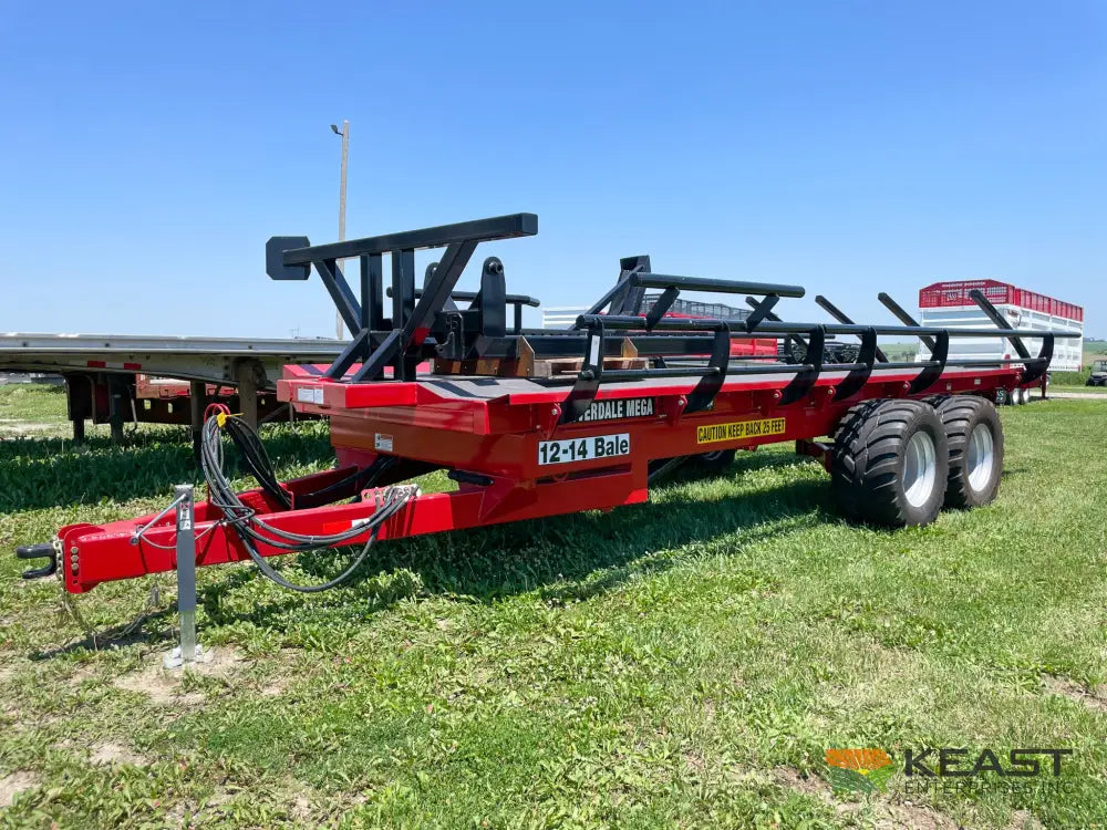 Cloverdale 12-14 Mega Bale Carrier - Self Loading Arm Stainless Steel Deck Tandem Axle Bale Carriers