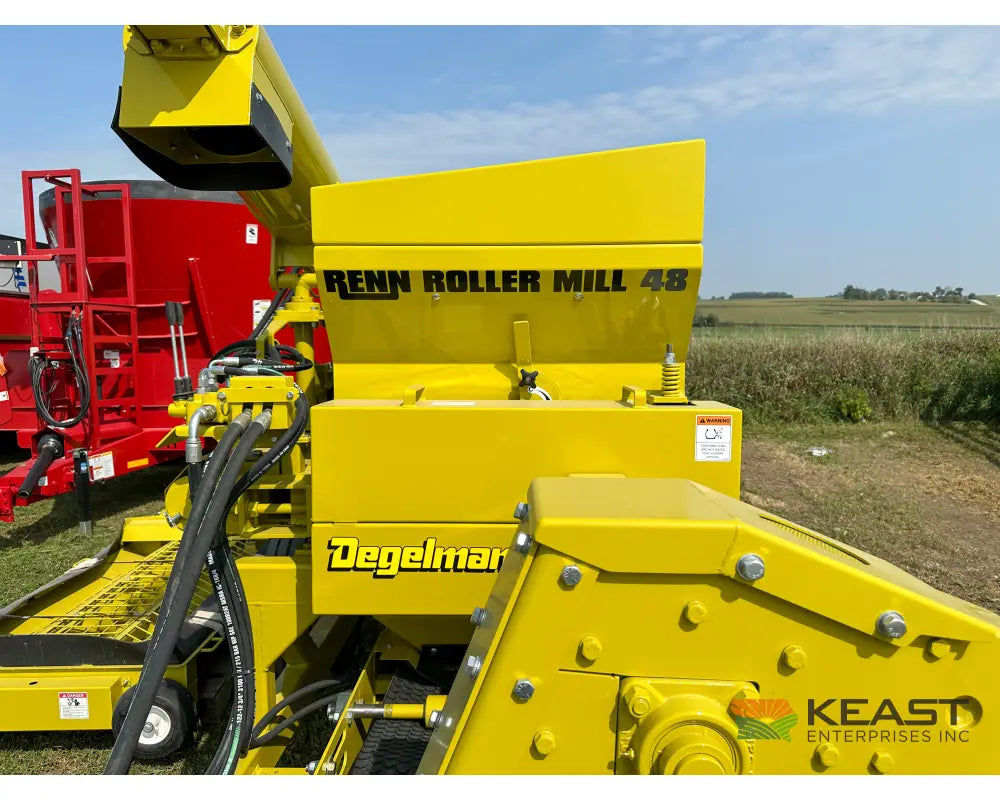 Degelman Renn RMC48 Roller Mill - PTO Drive Conveyor Discharge 16’’ x 48’’ Cast Rolls Roller Mills