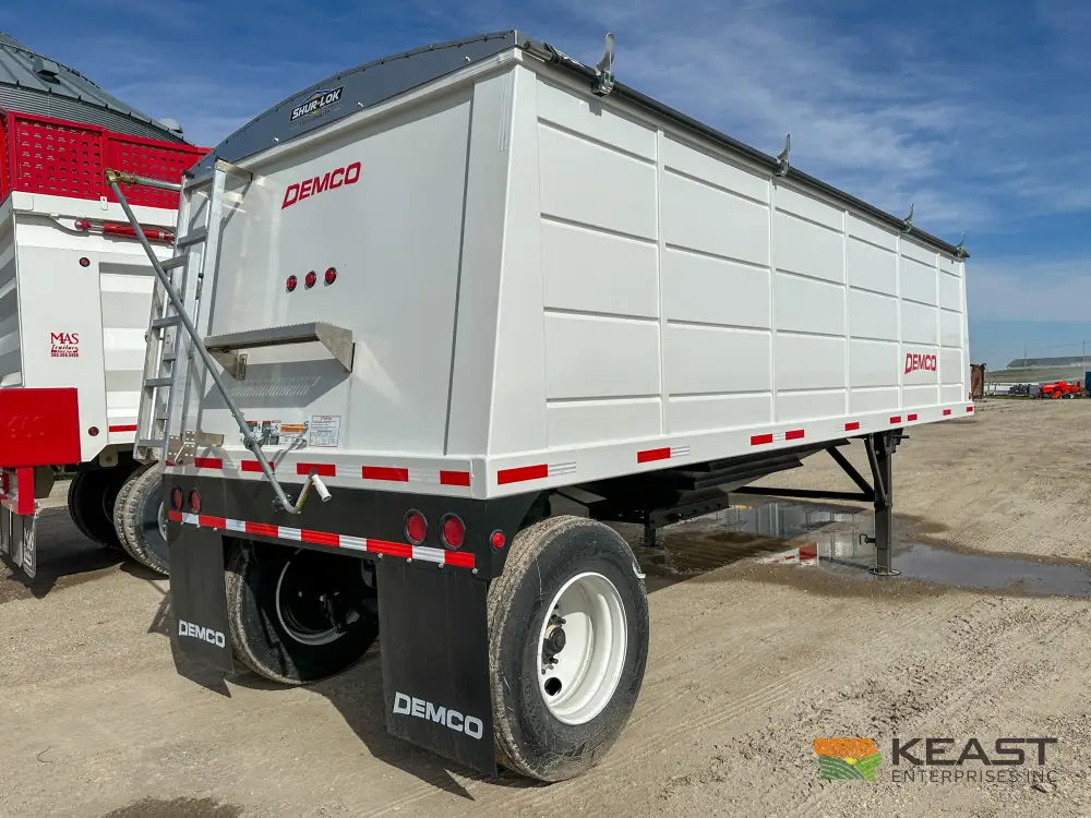 Demco 24’ Hopper Bottom Grain Trailer - 740 Bushel Heaped Capacity Roll Tarp Grain Trailers