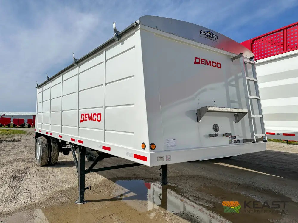 Demco 24’ Hopper Bottom Grain Trailer - 740 Bushel Heaped Capacity Roll Tarp Grain Trailers