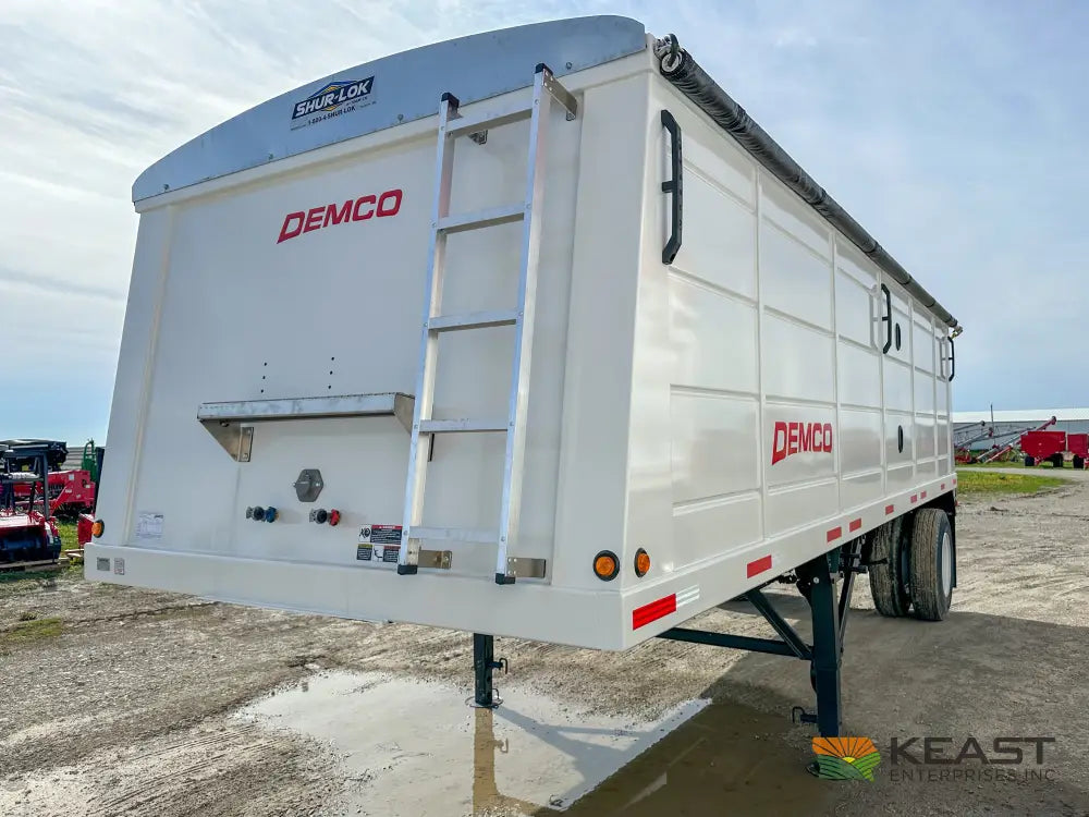 Demco 24’ Hopper Bottom Grain Trailer - 740 Bushel Heaped Capacity Roll Tarp Grain Trailers