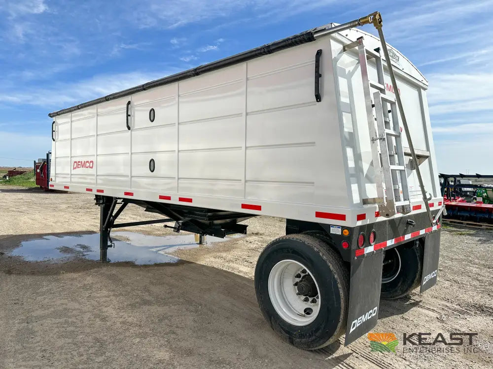 Demco 24’ Hopper Bottom Grain Trailer - 740 Bushel Heaped Capacity Roll Tarp Grain Trailers