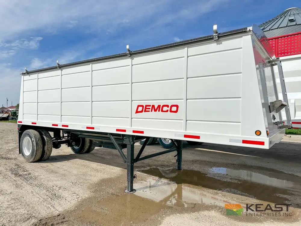 Demco 24’ Hopper Bottom Grain Trailer - 740 Bushel Heaped Capacity Roll Tarp Grain Trailers