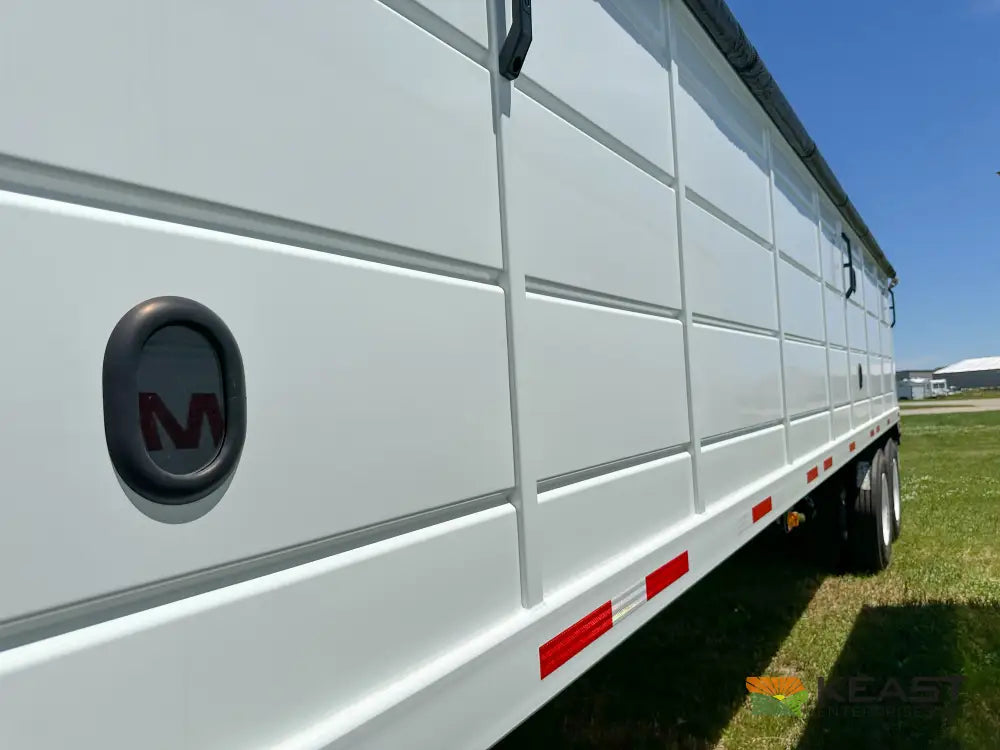 Demco 36’ Hopper Bottom Grain Trailer - 1,020 Bushel Heaped Capacity Roll Tarp Grain Trailers