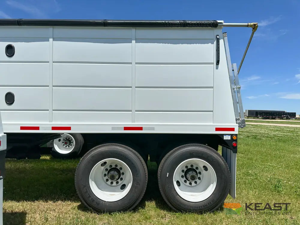 Demco 36’ Hopper Bottom Grain Trailer - 1,020 Bushel Heaped Capacity Roll Tarp Grain Trailers