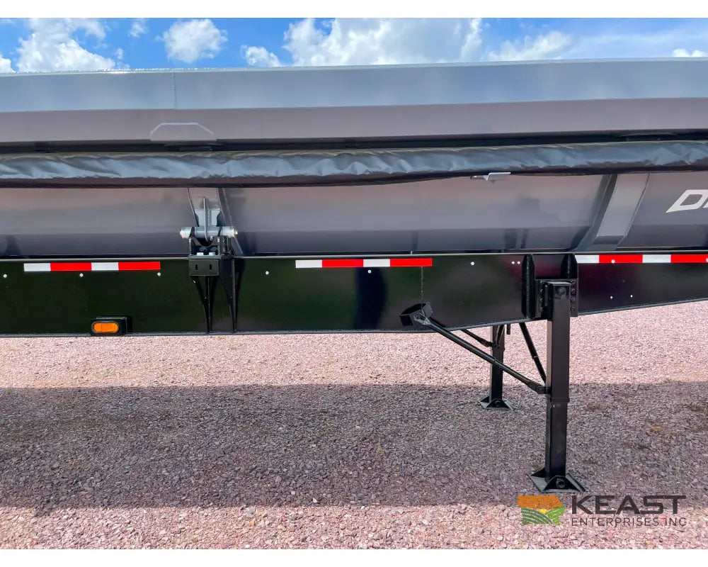 Demco Side Dump Trailer Triple Axle Air Ride 34’ Tub 128’’ Iowa Spread Axle Side Dump Trailers