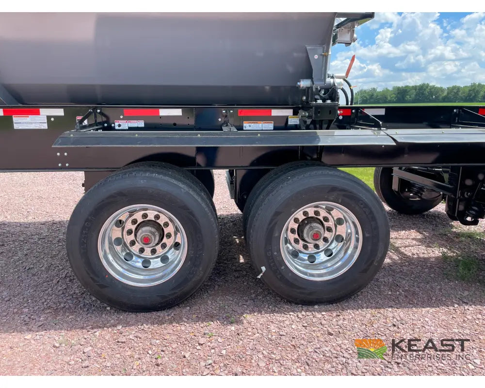 Demco Side Dump Trailer Triple Axle Air Ride 34’ Tub 128’’ Iowa Spread Axle Side Dump Trailers