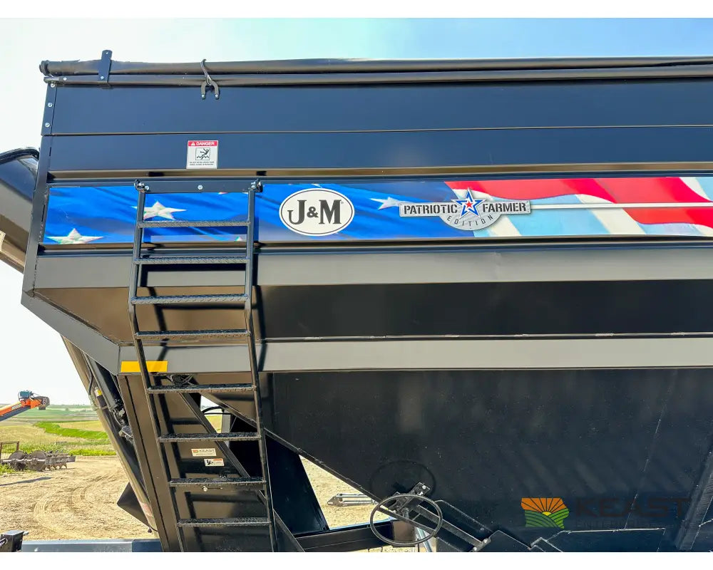 J&M 1312T Tracked Grain Cart 1,325 Bushel Capacity Roll Tarp 20’’ Discharge Scales Grain Carts