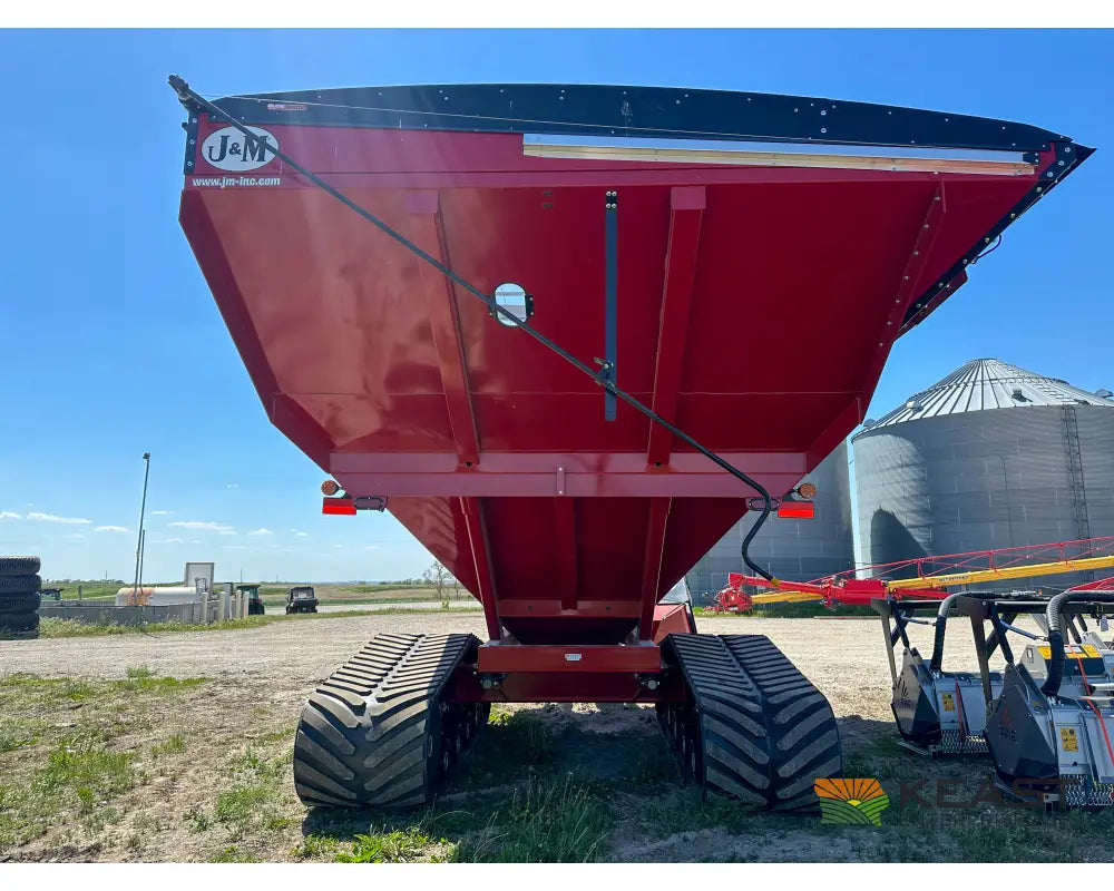 J&M 1522T Tracked Grain Cart 1,500 Bushel Capacity Roll Tarp 20’’ Discharge Scales Grain Carts