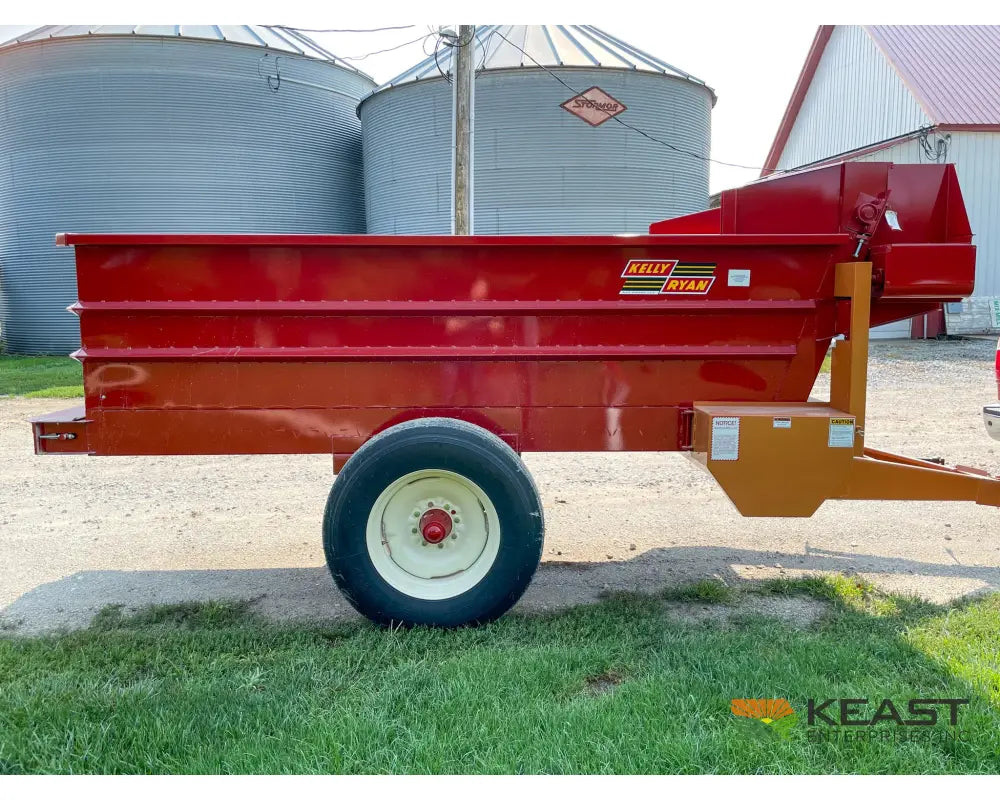 Kelly Ryan 5x12 Feed Wagon - 190 Bushel Capacity 48’’ Discharge Height Leaf Springs Fuel Trailers