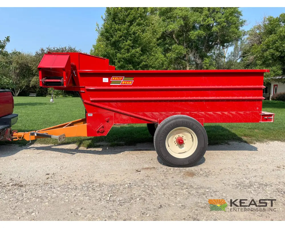 Kelly Ryan 5x12 Feed Wagon - 190 Bushel Capacity 48’’ Discharge Height Leaf Springs Fuel Trailers