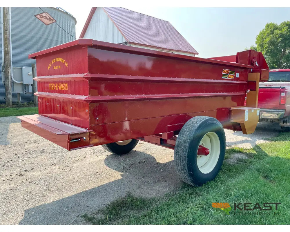 Kelly Ryan 5x12 Feed Wagon - 190 Bushel Capacity 48’’ Discharge Height Leaf Springs Fuel Trailers