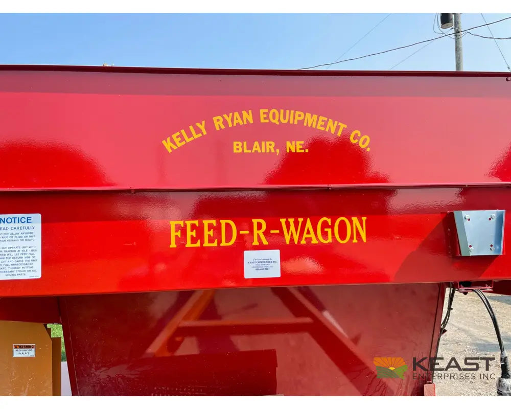 Kelly Ryan 5x12 Feed Wagon - 190 Bushel Capacity 48’’ Discharge Height Leaf Springs Fuel Trailers