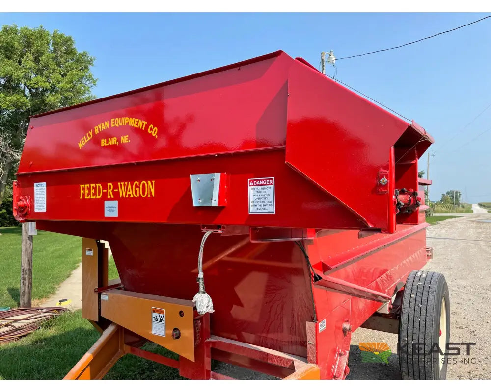 Kelly Ryan 5x12 Feed Wagon - 190 Bushel Capacity 48’’ Discharge Height Leaf Springs Fuel Trailers