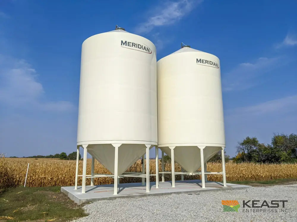 Meridian 1620 Smoothwall Grain Bin - 16’ Diameter 4118 Bushel Capacity Powder Coated Smoothwall Bins