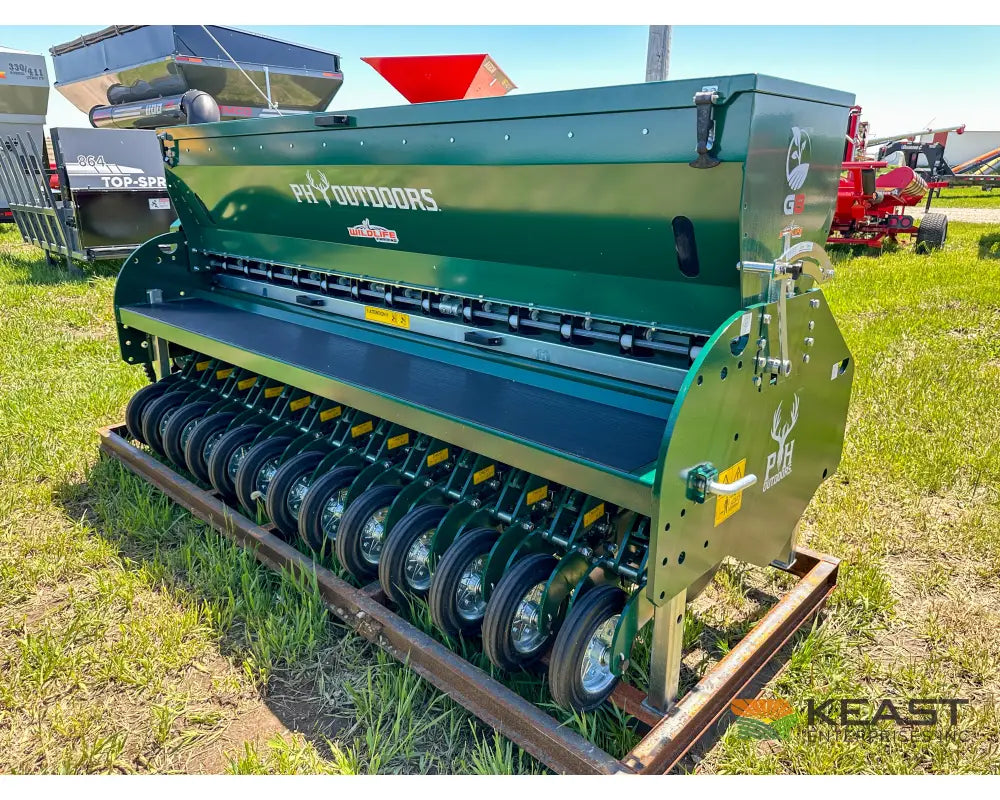 PH Outdoors G8 8’ No Till Drill - 13 Rows 7.5’’ Spacing Great for Food Plots Hunting and Farms Drills and Seeders