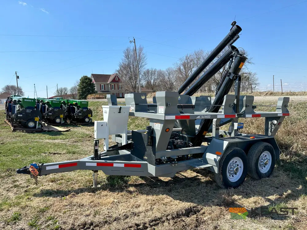 Travis HSC4400 4-Box Seed Tender - 8 HP Electric Start Engine Wireless Remote Scale System Talc Kit Seed Tenders