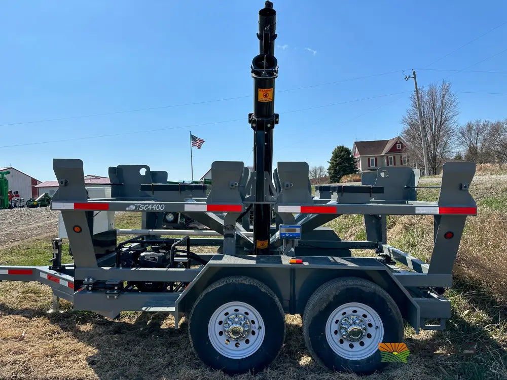 Travis HSC4400 4-Box Seed Tender - 8 HP Electric Start Engine Wireless Remote Scale System Talc Kit Seed Tenders