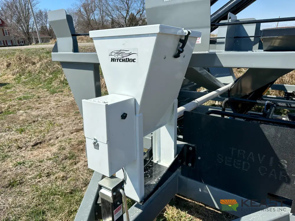 Travis HSC4400 4-Box Seed Tender - 8 HP Electric Start Engine Wireless Remote Scale System Talc Kit Seed Tenders