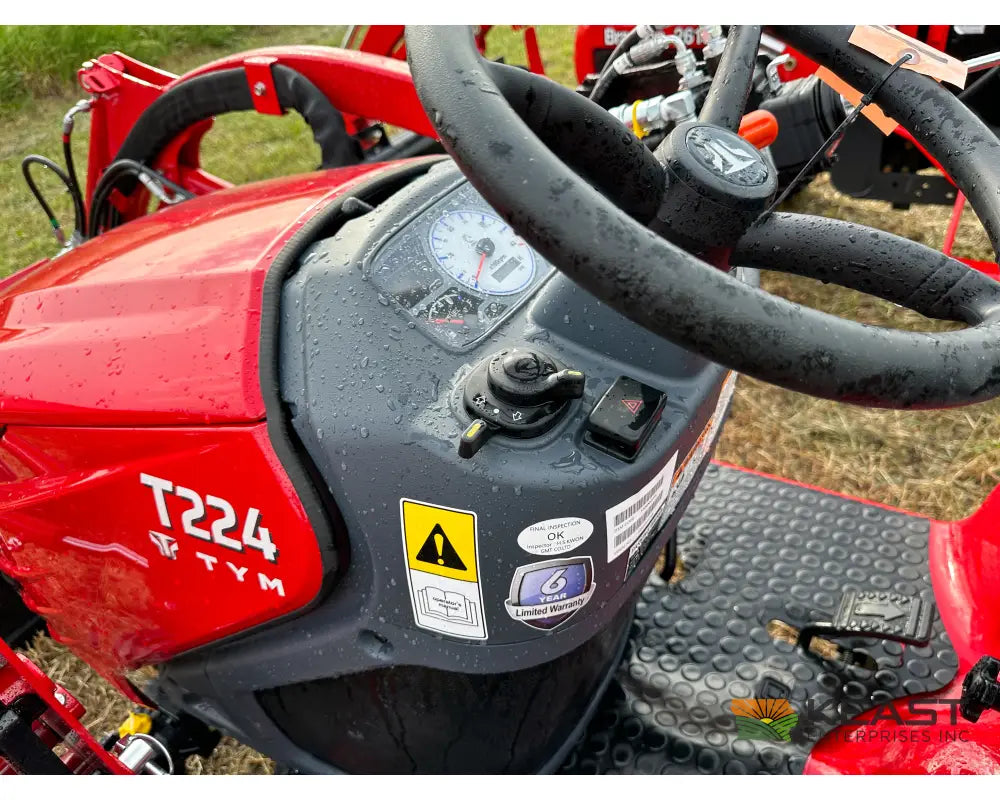 TYM T224H 22 hp Tractor - Hydrostatic Transmission Integrated Loader Tractors
