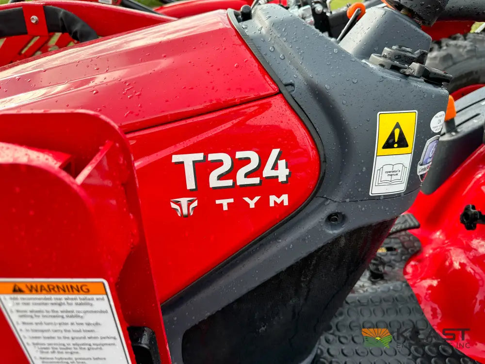 TYM T224H 22 hp Tractor - Hydrostatic Transmission Integrated Loader Tractors