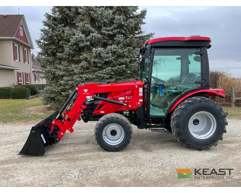 TYM T474HC 47 hp Cab Tractor - Hydrostatic Transmission 2,152 lb Capacity Loader Tractors