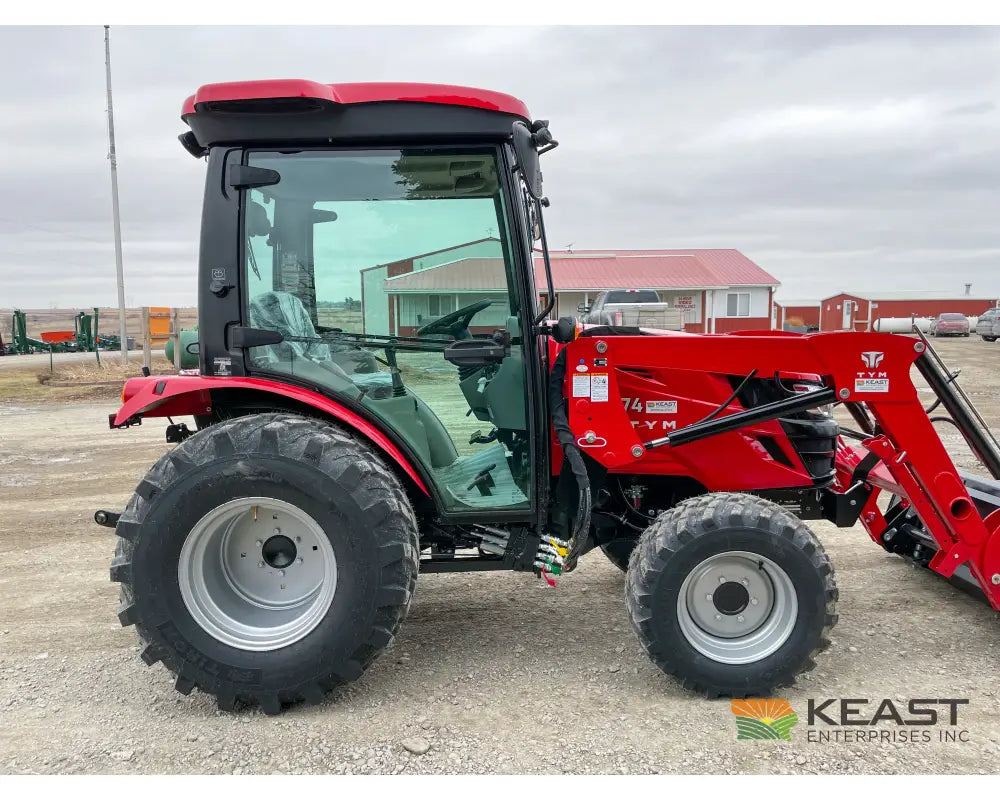TYM T474HC 47 hp Cab Tractor - Hydrostatic Transmission 2,152 lb Capacity Loader Tractors