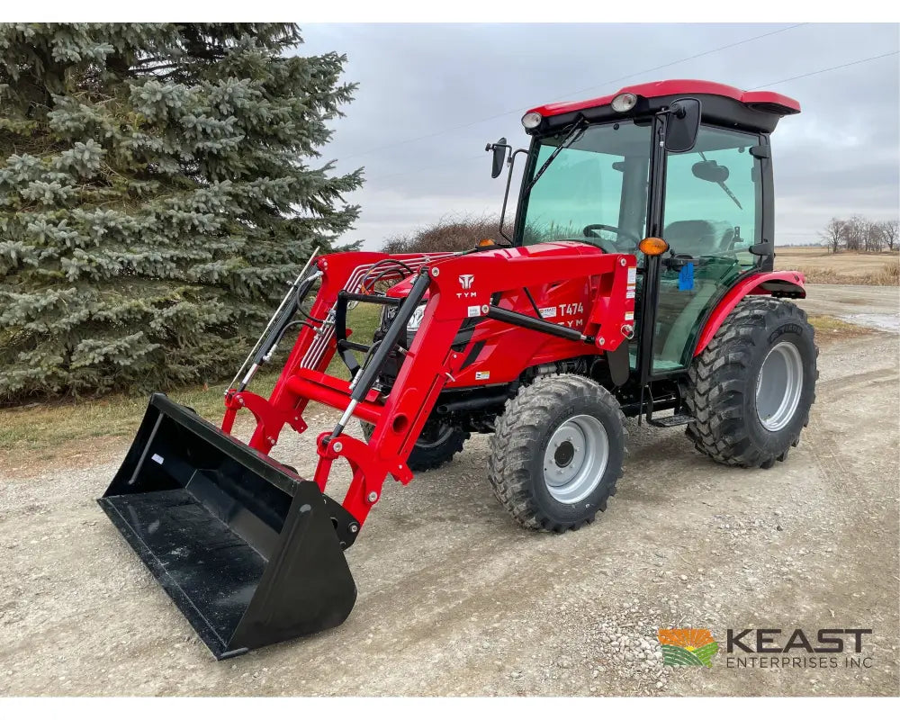 TYM T474HC 47 hp Cab Tractor - Hydrostatic Transmission 2,152 lb Capacity Loader Tractors