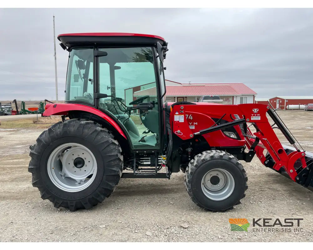 TYM T574HC 55 hp Cab Tractor - Hydrostatic Transmission 2,790 lb Capacity Loader Tractors