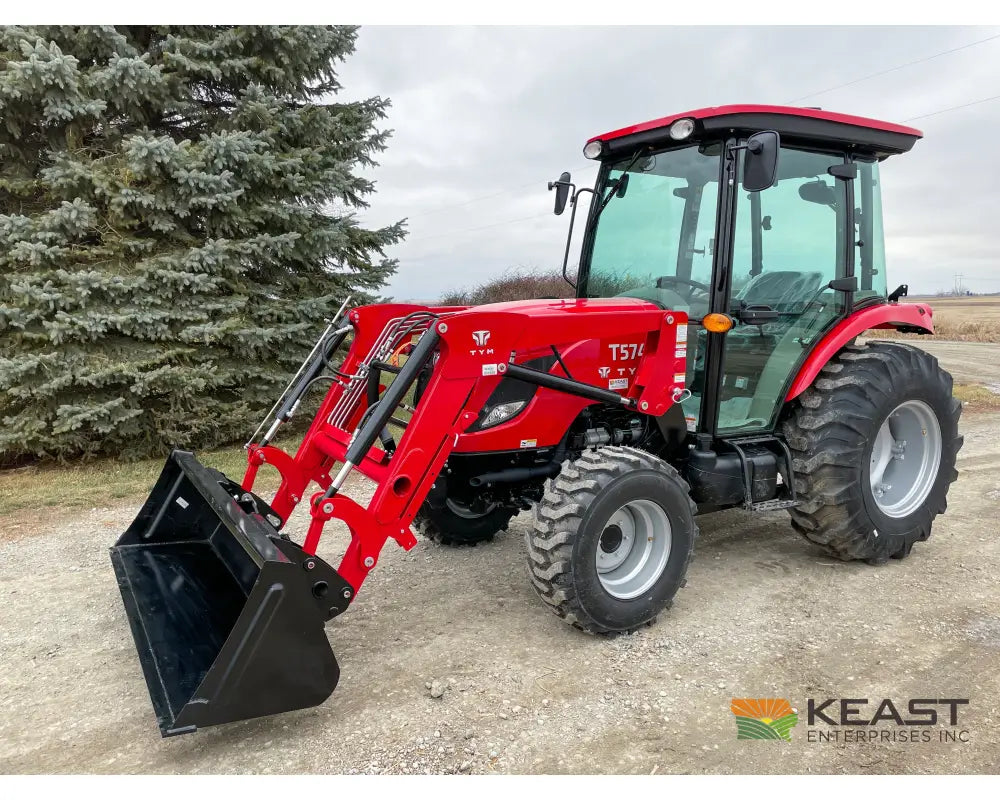 TYM T574HC 55 hp Cab Tractor - Hydrostatic Transmission 2,790 lb Capacity Loader Tractors