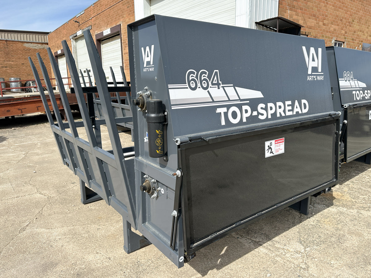 Art's Way 664 Top-Spread outer housing and loading frame, three-quarter