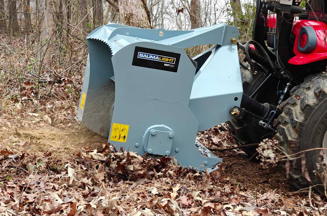 Baumalight MP330 Brush Mulcher, CAT I Compact Tractor Hitch, 30″ Rotor