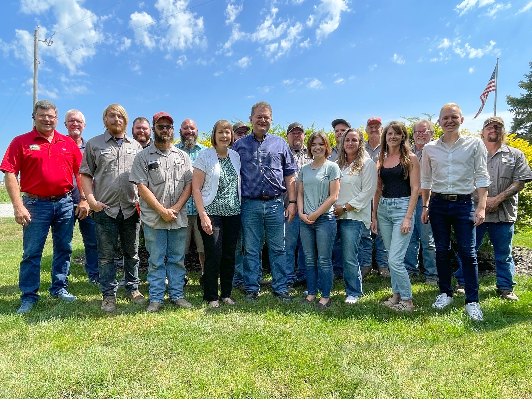 Keast family members outside Keast Enterprises in Southwest Iowa