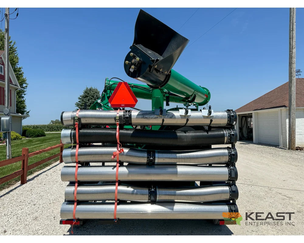 AGI REM VR12 grain vac pipe rack viewed from the nozzle end