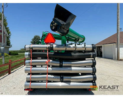 AGI REM VR12 grain vac pipe rack viewed from the nozzle end