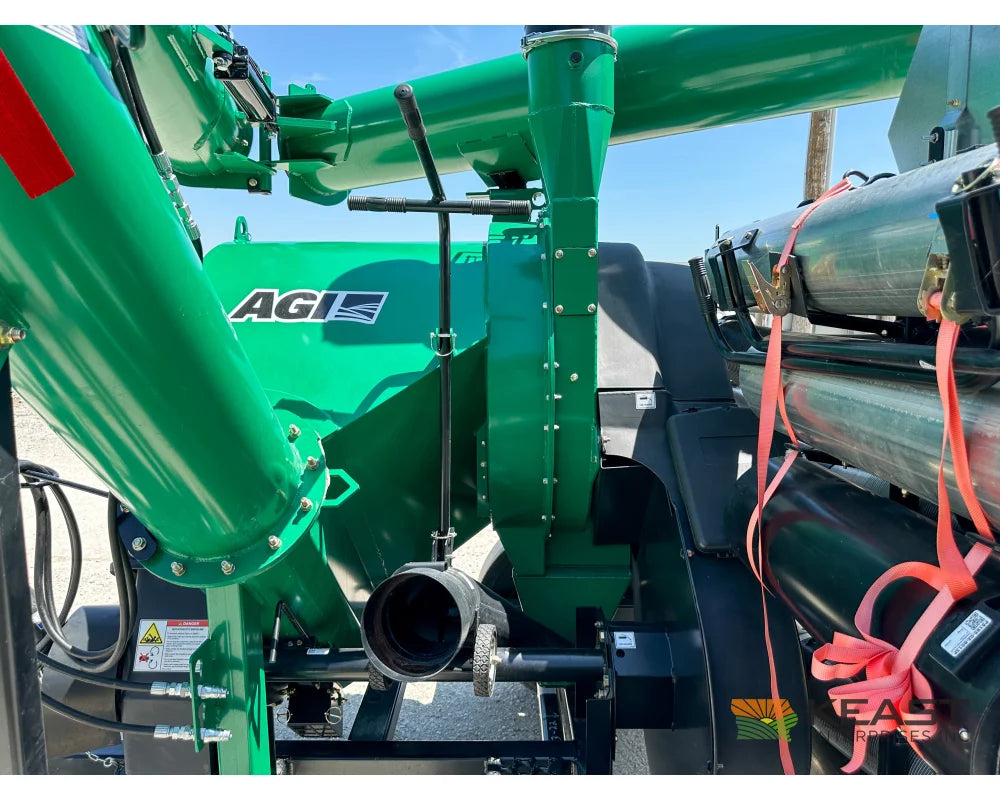 AGI REM VR12 inlet connection beside the pipe and hose rack