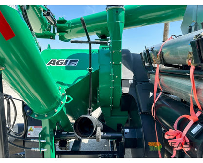 AGI REM VR12 inlet connection beside the pipe and hose rack