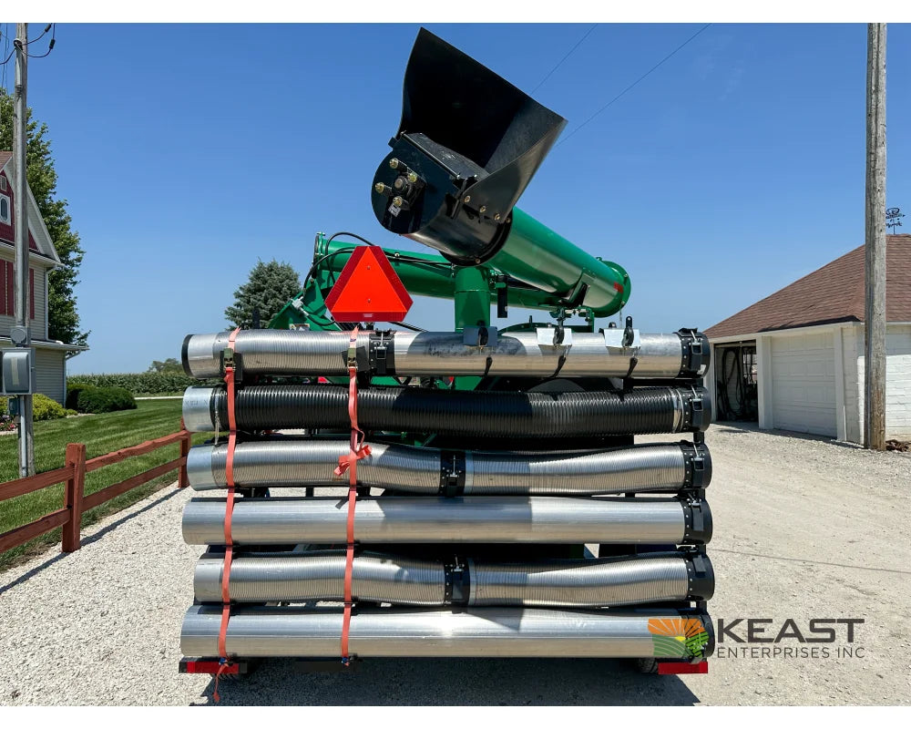 AGI REM VR12 grain vac pipe rack viewed from the nozzle end