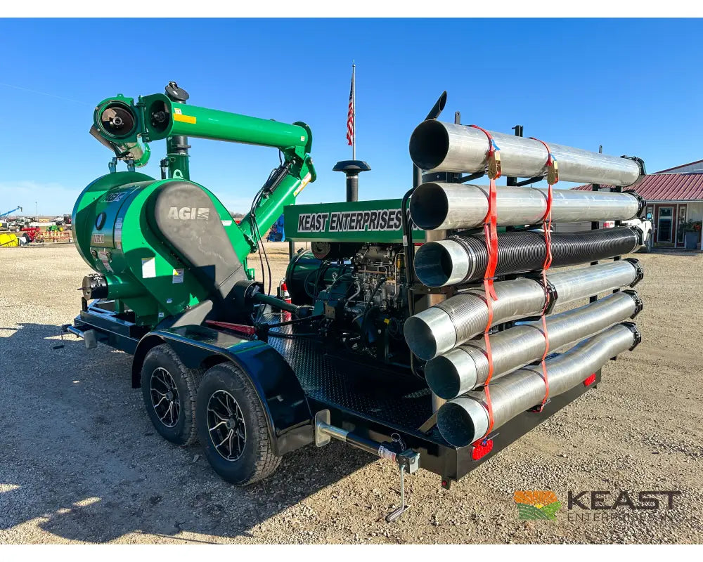 AGI REM VRX Self-Powered Diesel Grain Vac Full Pipe Package 6,000 BPH Capacity Grain Vacs