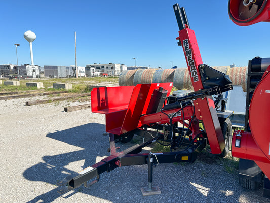 AGI Renegade trailer post pounder with upright mast, post rack and tow hitch