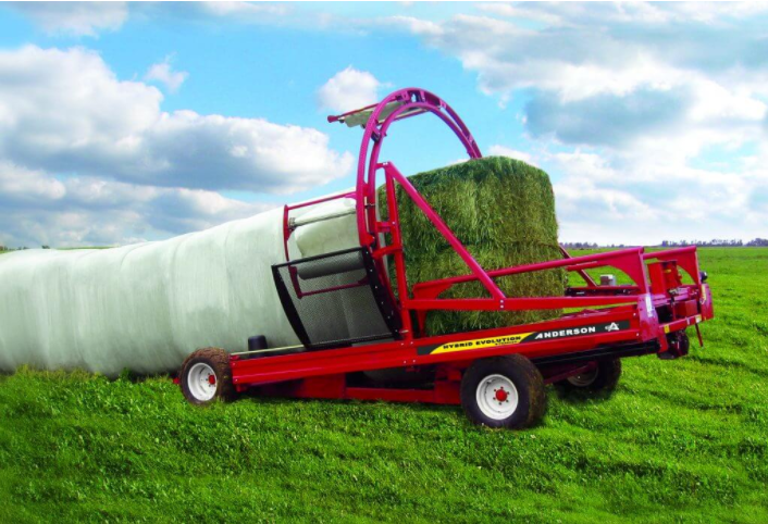 Anderson Hybrid Evolution wrapper working along a line of wrapped bales