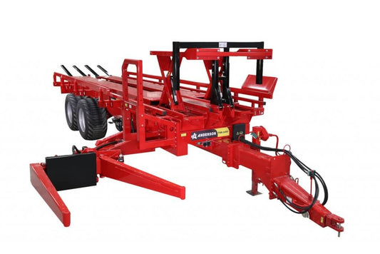 Anderson TSR3450 square-bale carrier viewed from the hitch end