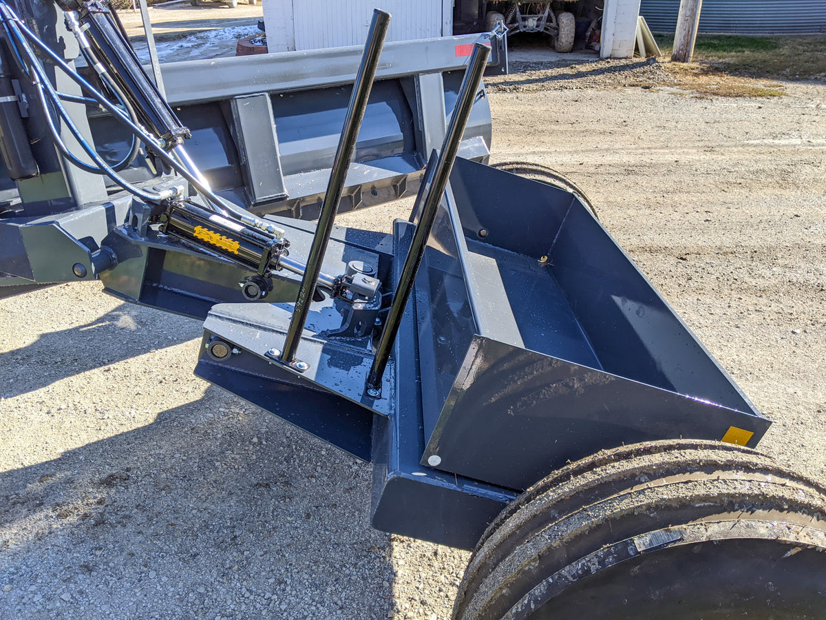 Art's Way LS1600 16-foot pull-type grader, Rear Steer configuration, hydraulic rear-steering cylinder and axle pivot