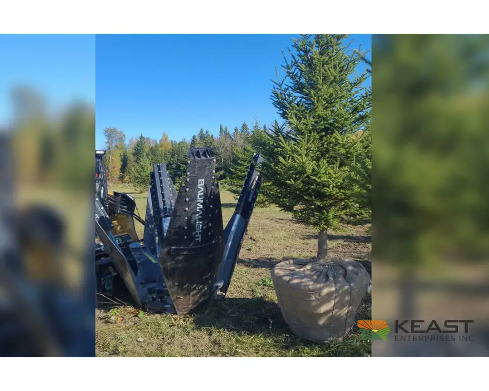 Baumalight DR438 38’’ Industrial Skid Steer Tree Spade - Electric Controls 4-Blade Semi-Truncated Design Tree Spades