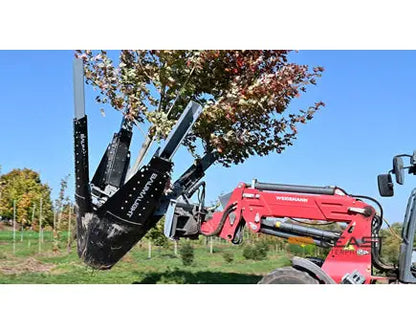 Baumalight DR438 38’’ Industrial Skid Steer Tree Spade - Electric Controls 4-Blade Semi-Truncated Design Tree Spades