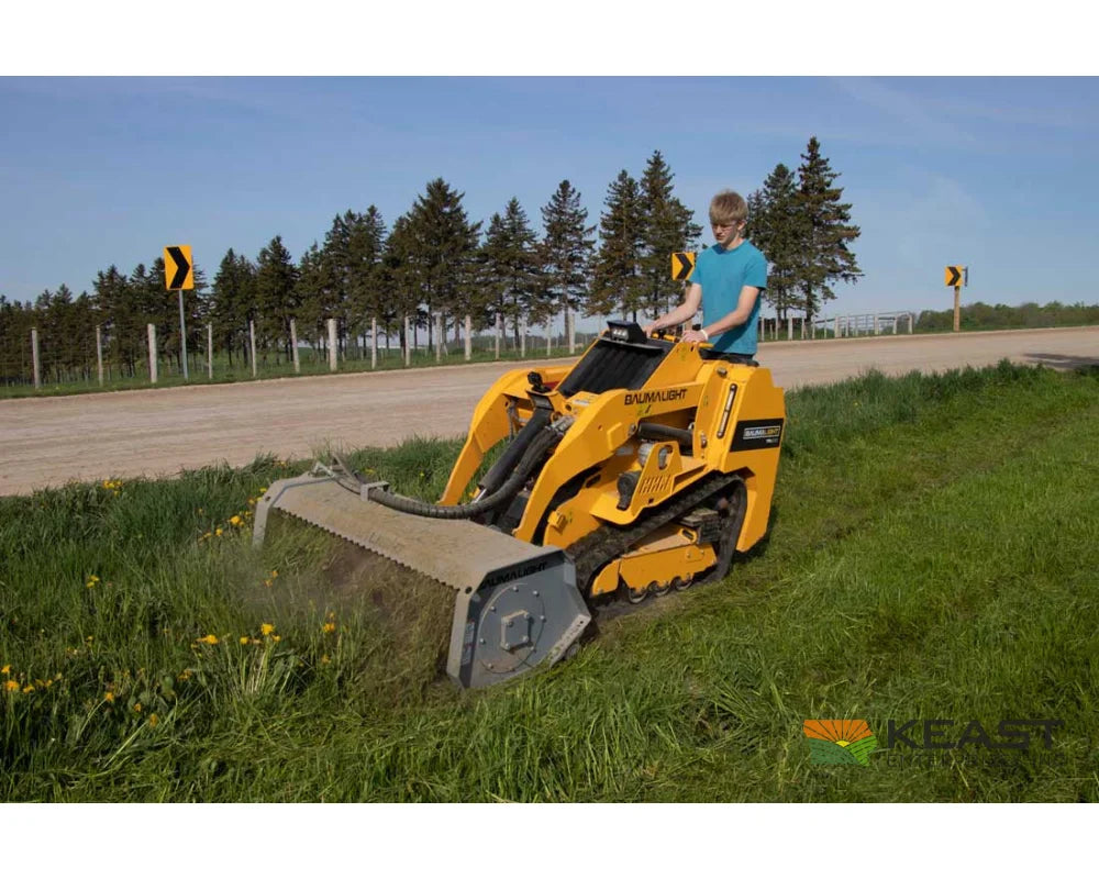 Baumalight FMM148 48’’ Mini Skid Steer Flail Mower - 30 F2000 Flail Teeth Adjustable Roller Bar Flail Mowers