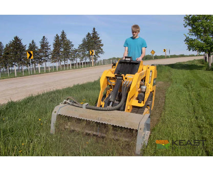 Baumalight FMM148 48’’ Mini Skid Steer Flail Mower - 30 F2000 Flail Teeth Adjustable Roller Bar Flail Mowers