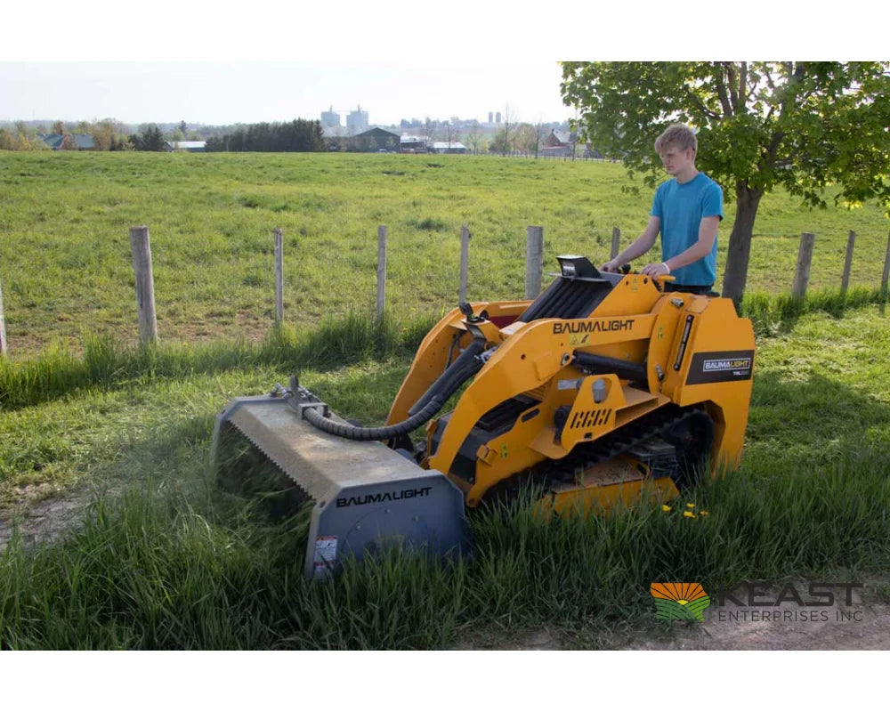 Baumalight FMM148 48’’ Mini Skid Steer Flail Mower - 30 F2000 Flail Teeth Adjustable Roller Bar Flail Mowers