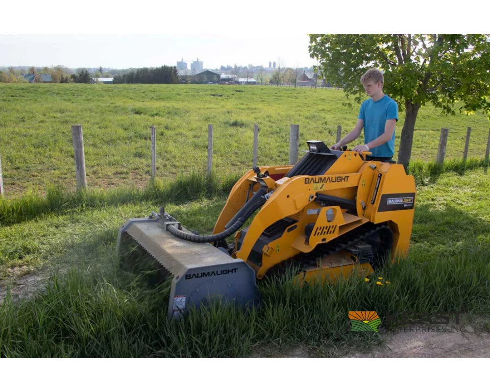 Baumalight FMM148 48’’ Mini Skid Steer Flail Mower - 30 F2000 Flail Teeth Adjustable Roller Bar Flail Mowers